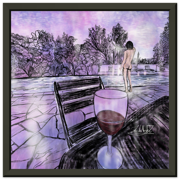 Poolside - Metal Framed Art Print