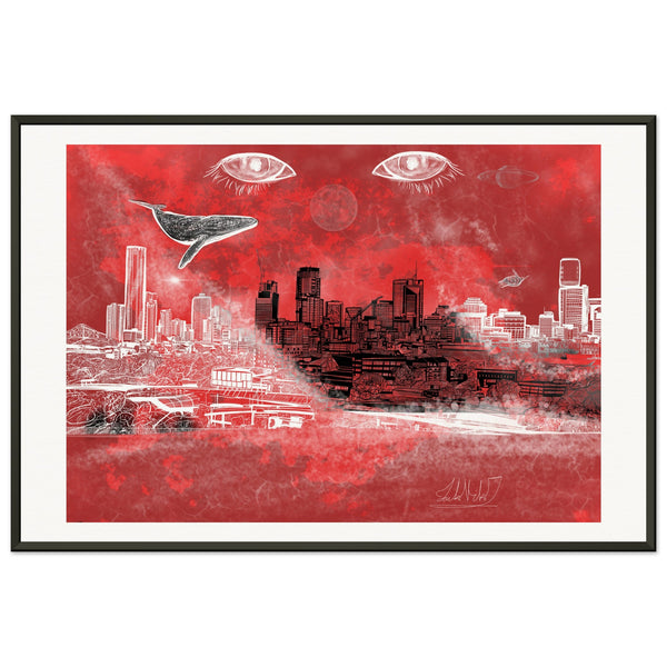Objective Perspective Red Edition - Metal Framed Art Print