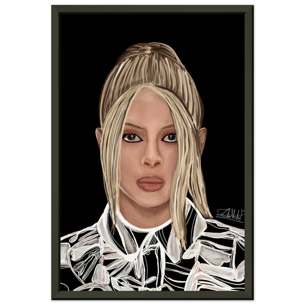 She Wolf - Metal Framed Art Print